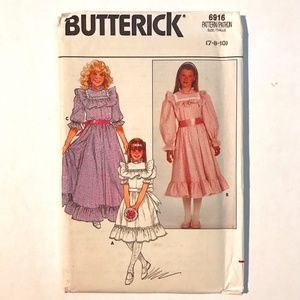 Clothing Pattern. Butterick 6916. NEW Condition. Girl & Teen Dress Desig…
